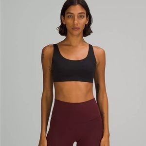 Lululemon In Alignment Straight Strap Bra Light Support Black Size 4